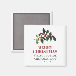 Elegante Weihnachtsbeeren Botanisch Einfach Magnet