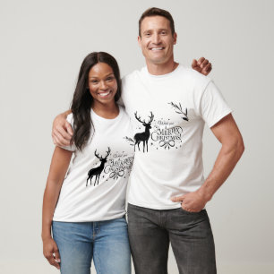 Elegante Weihnachtsberge Kunst, Dichtung und Musik T-Shirt