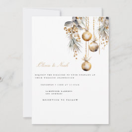 Elegante Weihnachtsblume Einladungs-Karte Einladung