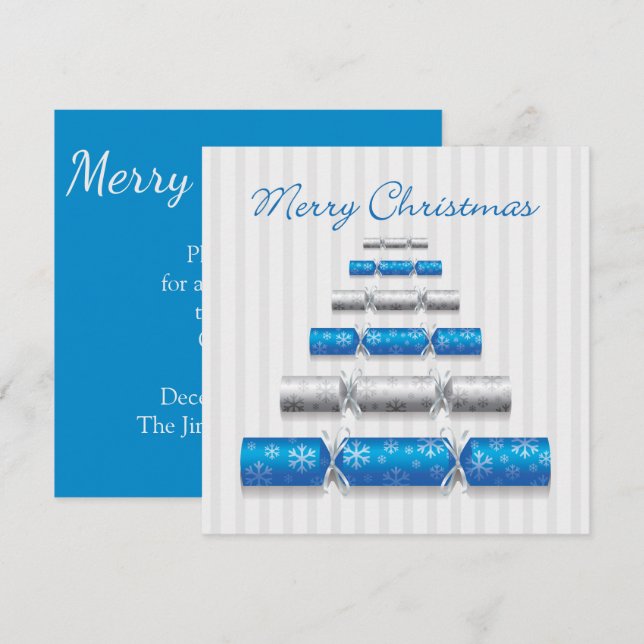 Elegante Weihnachtsbonbons Einladung (Vorne/Hinten)