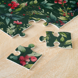 Elegante Weihnachtsbotanik Winter Rotkehlchen Feie
