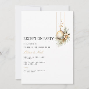 Elegante Weihnachtsdekor Empfang Einladungskarte