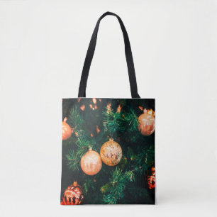 Elegante Weihnachtsdekoration auf Evergreen-Traget Tasche