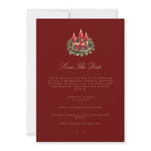 Elegante Weihnachtsdekoration Save the Date Karte