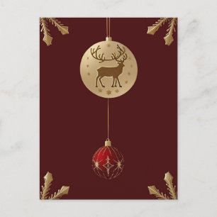 Elegante Weihnachtsdekorationen Feiertagspostkarte