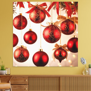 Elegante Weihnachtsdekorationen Leinwanddruck