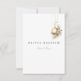 Elegante Weihnachtsdusche Einladung