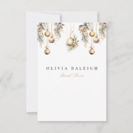 Elegante Weihnachtsdusche Einladung