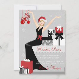 Elegante Weihnachtseinladungs-Party-Geschenke Einladung