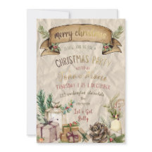 Elegante Weihnachtsfeier-Einladung