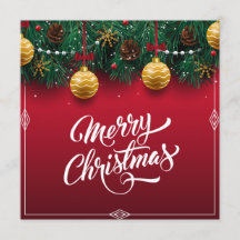 Elegante Weihnachtsfeier| Einladung