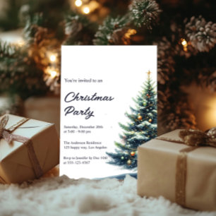 Elegante Weihnachtsfeier Einladung