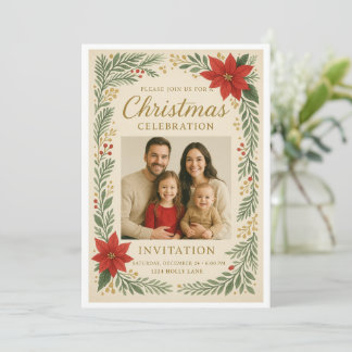 Elegante Weihnachtsfeier-Einladung Einladung