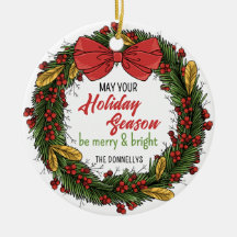 Elegante Weihnachtsfeier Personalisiertes Ornament