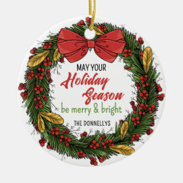 Elegante Weihnachtsfeier Personalisiertes Ornament
