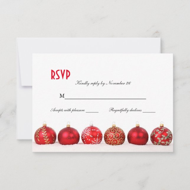 Elegante Weihnachtsfeier UAWG RSVP Karte (Vorderseite)