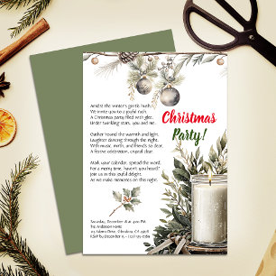 Elegante Weihnachtsfeiertage Candle Party Einladun Ankündigung