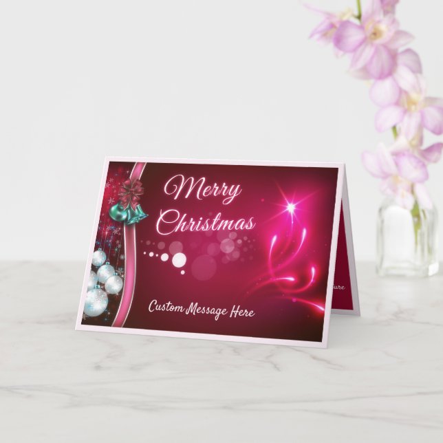 Elegante Weihnachtsfeiertage Karte (Orchidee)