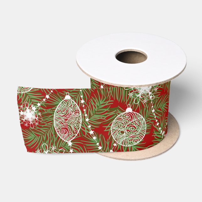 Elegante Weihnachtsfeiertage Tree Dekorationen Satinband (Spule)