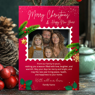 Elegante Weihnachtsfotokarte Einladung