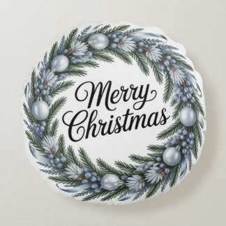 Elegante Weihnachtsfreude Rundes Kissen