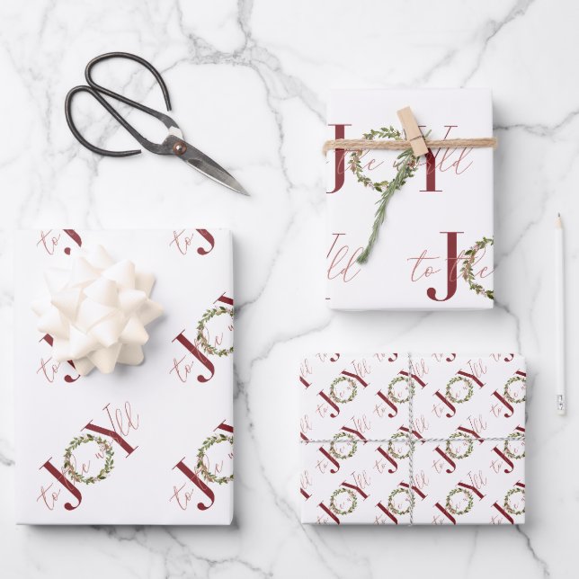 Elegante Weihnachtsfreuden für den Weltkrieg Geschenkpapier Set (Vorderseite)