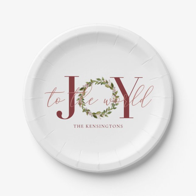 Elegante Weihnachtsfreuden für den Weltkrieg Pappteller (Vorderseite)