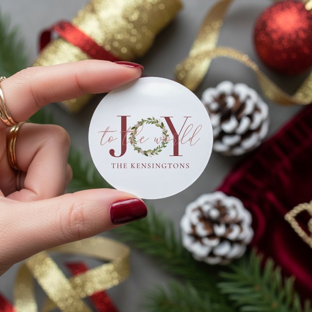 Elegante Weihnachtsfreuden für den Weltkrieg Runder Aufkleber (Von Creator hochgeladen)