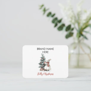 Elegante Weihnachtsgeschäftskarte Ihr Markenname Visitenkarte
