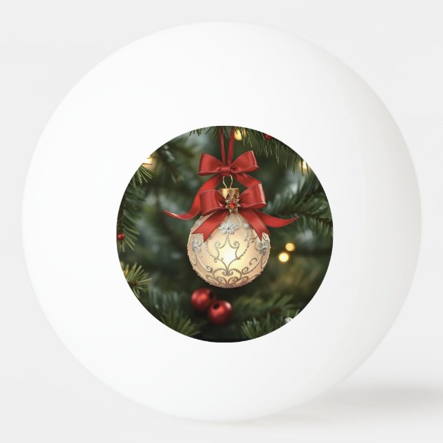 Elegante Weihnachtsgeschichtssammlung mit Red Bow Tischtennisball (Vorderseite)