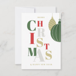 Elegante Weihnachtsgrüße. Karte