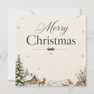 Elegante Weihnachtsgrüße, klassisches Kobalt-Desig Karte
