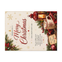 Elegante Weihnachtsgrußkarte
