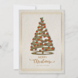 Elegante Weihnachtskarte dekoriert Tree und Gold Feiertagskarte