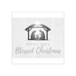 Elegante Weihnachtskarte der Krippe Gummistempel
