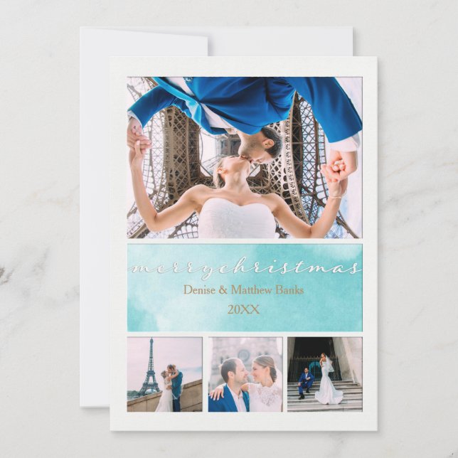 Elegante Weihnachtskarte Einladung (Vorderseite)