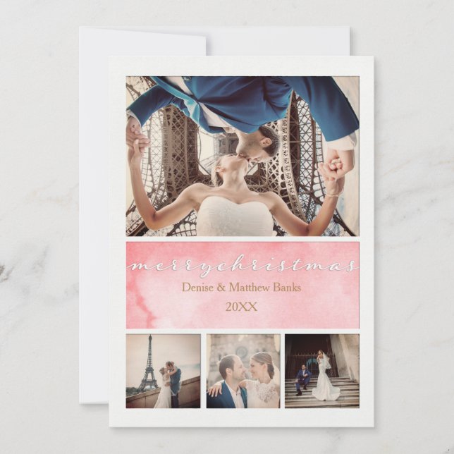 Elegante Weihnachtskarte Einladung (Vorderseite)