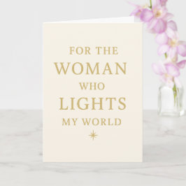 Elegante Weihnachtskarte für Mama - Licht meiner W Karte