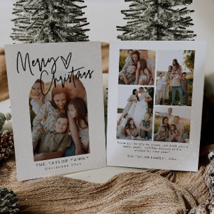 Elegante Weihnachtskarte für Minimalistisches Foto Feiertagskarte