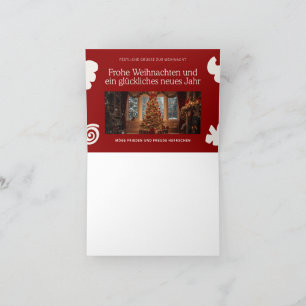 Elegante Weihnachtskarte im Querformat – Festlich Dankeskarte