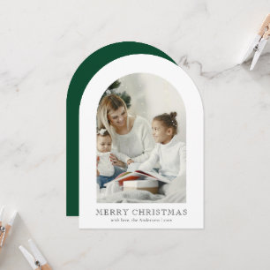 Elegante Weihnachtskarte mit Architektur-Foto in G Einladung