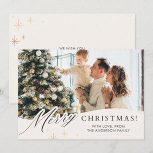Elegante Weihnachtskarte mit Foto Einladung