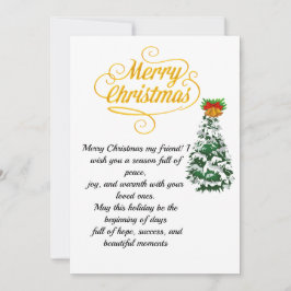 Elegante Weihnachtskarte mit goldenem Schriftzug u Einladung