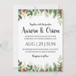 elegante Weihnachtskarten Einladung