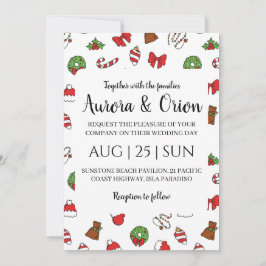 elegante Weihnachtskarten Einladung