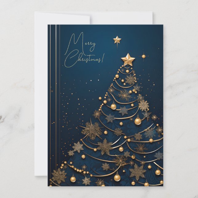 Elegante Weihnachtskartenserie Feiertagskarte (Vorderseite)