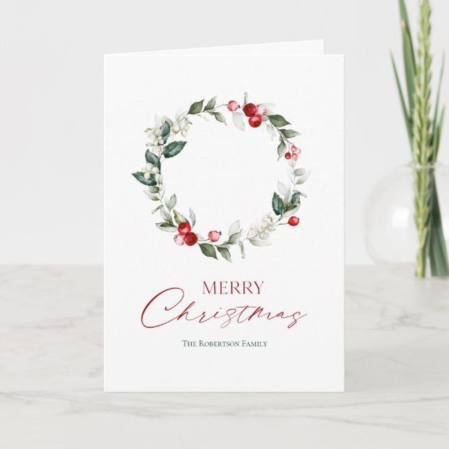 Elegante Weihnachtskartentafel Karte (Vorderseite)