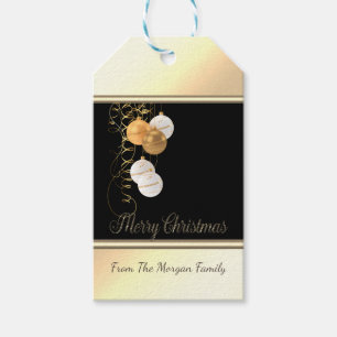 Elegante Weihnachtskugeln, Gold, Schwarz - Persona Geschenkanhänger