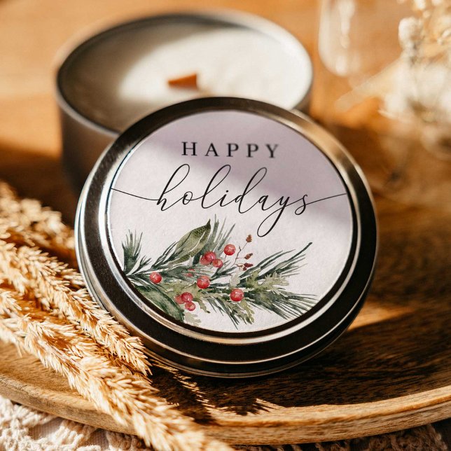 Elegante Weihnachtsmarken Runder Aufkleber (Von Creator hochgeladen)