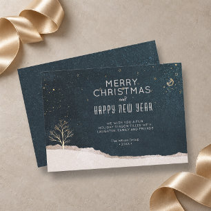 Elegante Weihnachtsnacht Weihnachtsgeschäft Feiertagskarte